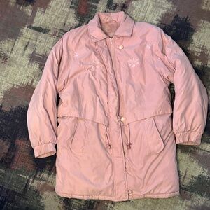 Women's Pink Embroidered Jacket PTP 22